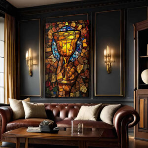 Customizable Glass Mosaic Art Tiles - DIY Wall Decor for European & American Interiors